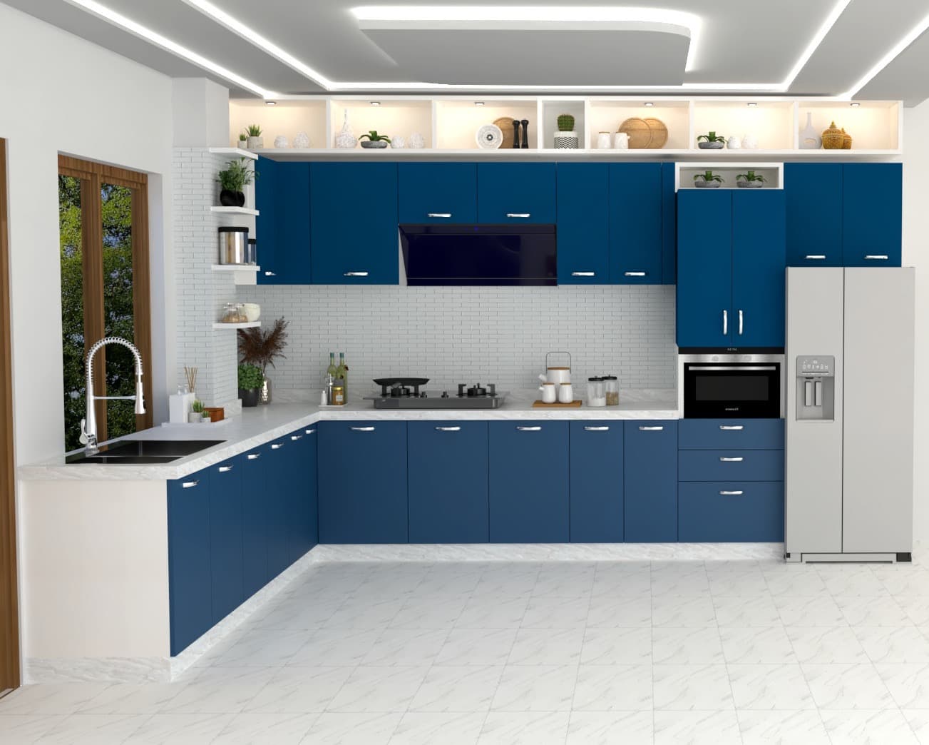 Cobalt Blue Kitchen — Interior project by Arzoo Joshi